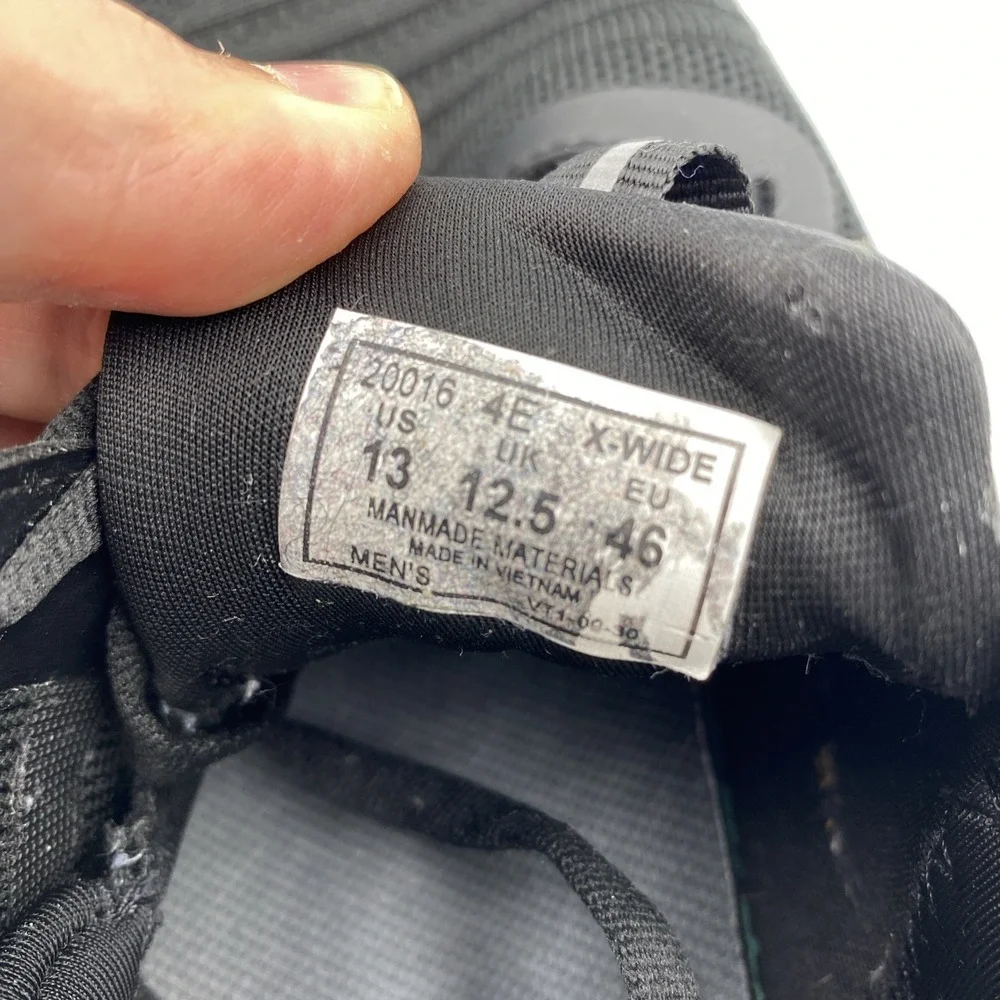 Orthofeet Yari Hands Free Sneaker Mens Sz 13 4E X-Wide Black Walking Shoes 20016